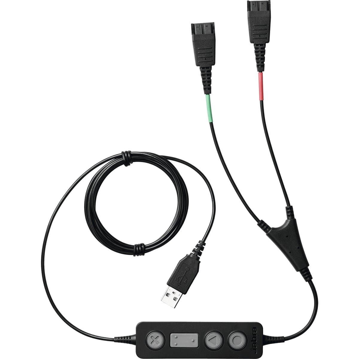 Jabra LINK 265 USB/QD Training Cable, Dual Headset, PC USB, Programmable Controls