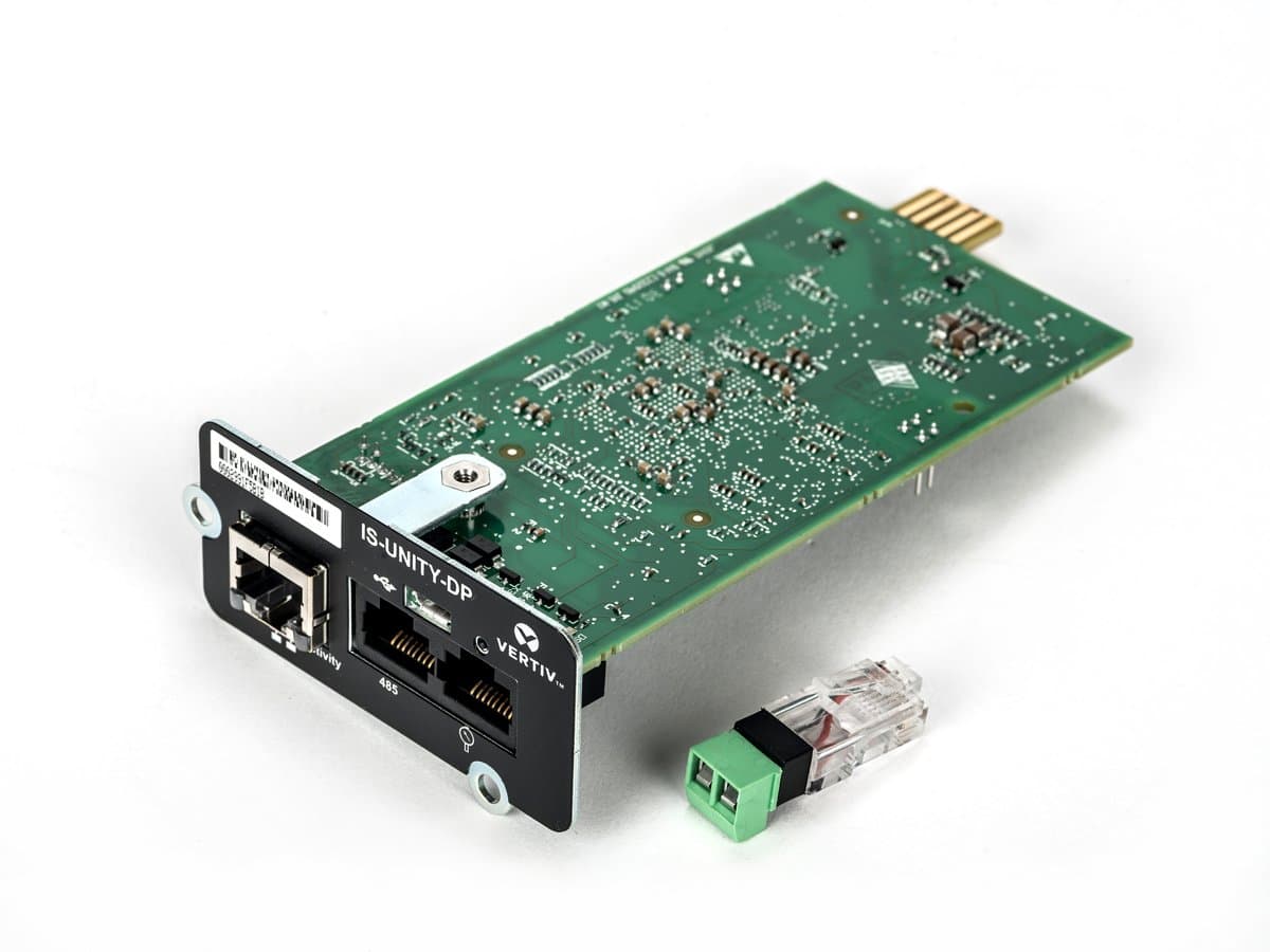 Vertiv Liebert IS-UNITY-DP Card, 100 Mbps Ethernet, Dual Protocol, Internal