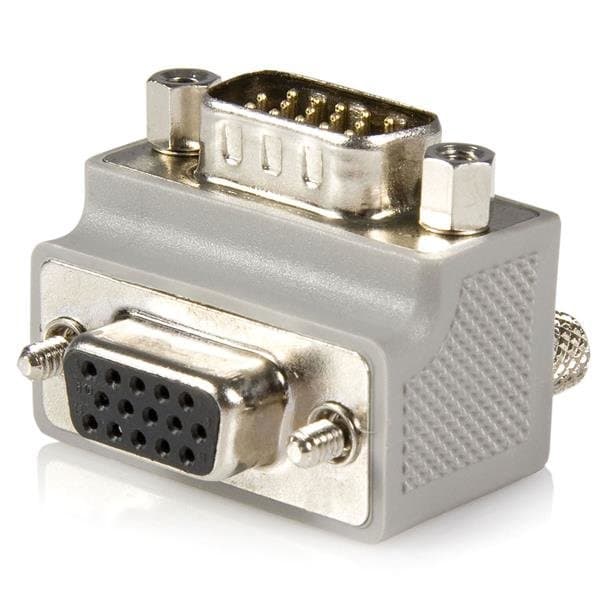 StarTech Right Angle VGA Cable Adapter Type 2, 90° M/F, DB15, Grey
