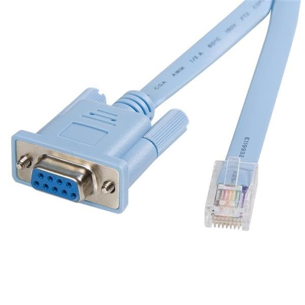 StarTech Cisco Console Management Cable, RJ-45 to DB9, 6 ft, Blue