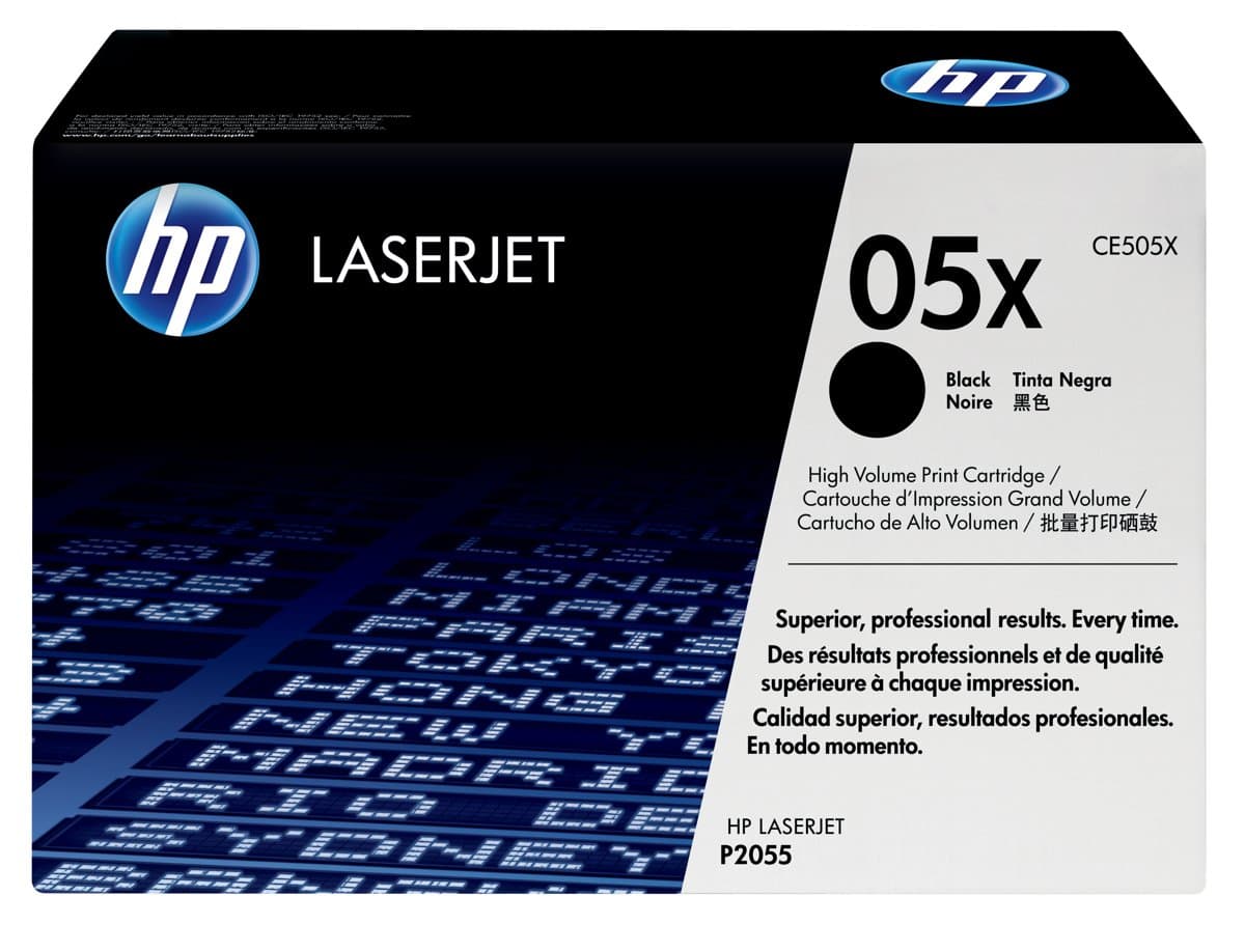 HP 05X High Yield Black Original LaserJet Toner Cartridge, 6500 Pages, 1 Piece