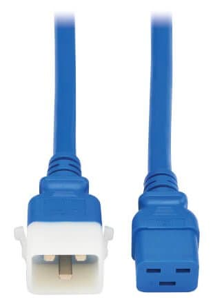 Eaton PDU Power Cords C19 P-Lock C20 Heavy-Duty 20A 12AWG 6F Blue 6PCK