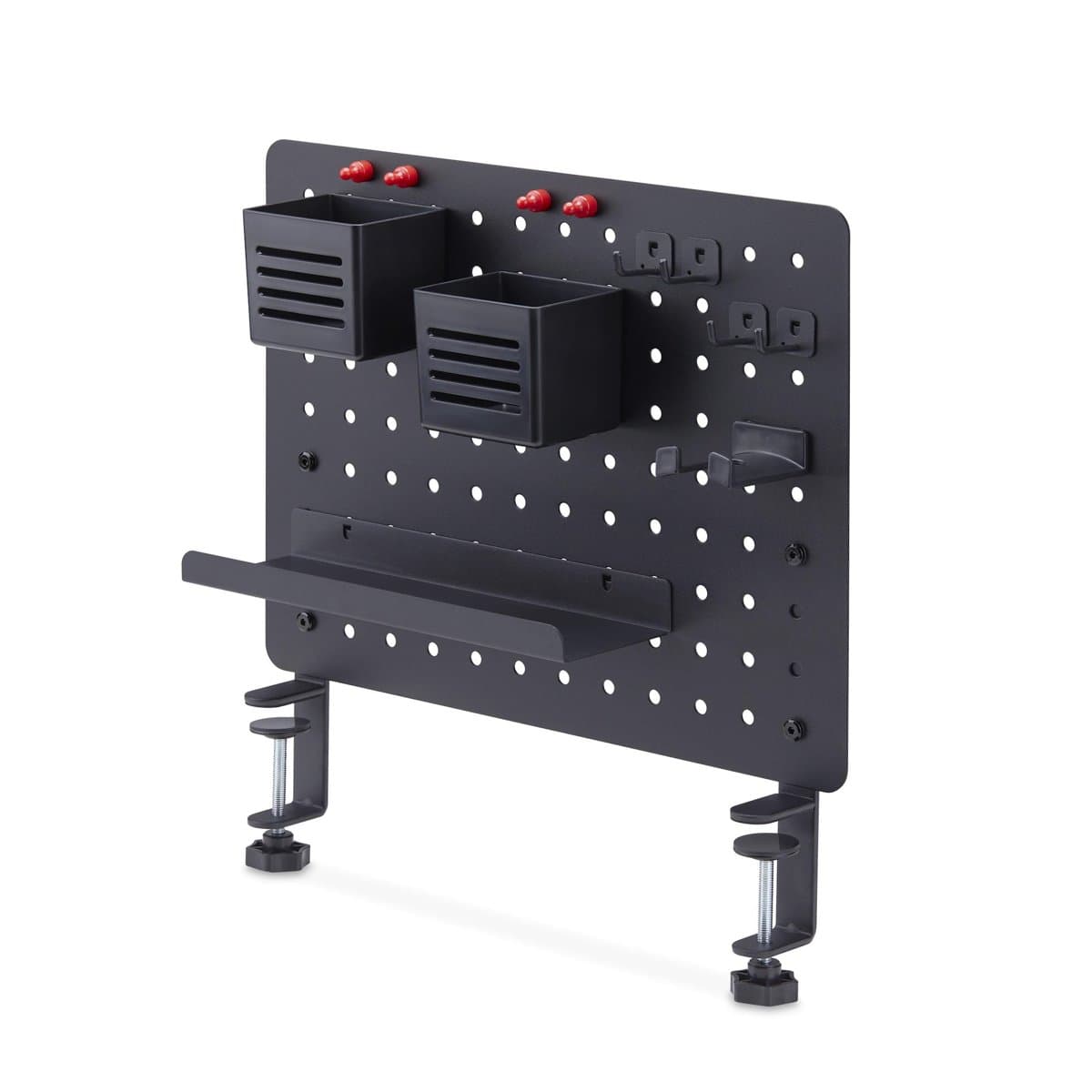 StarTech Clamp-On Pegboard Organizer, Steel, 420×48.5×320mm, Black