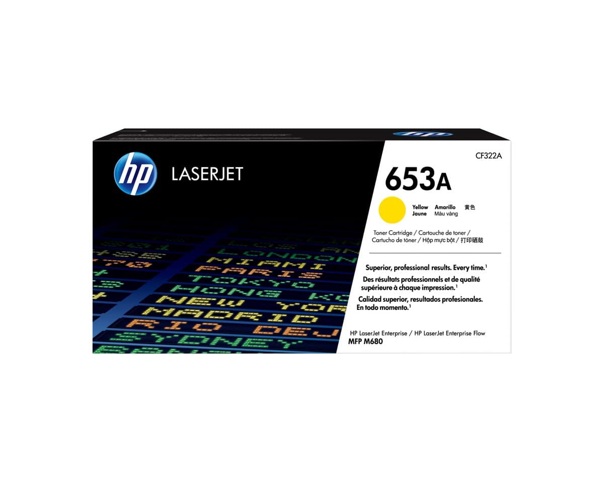 HP 653A Yellow Original LaserJet Toner Cartridge, 16500 Page Yield
