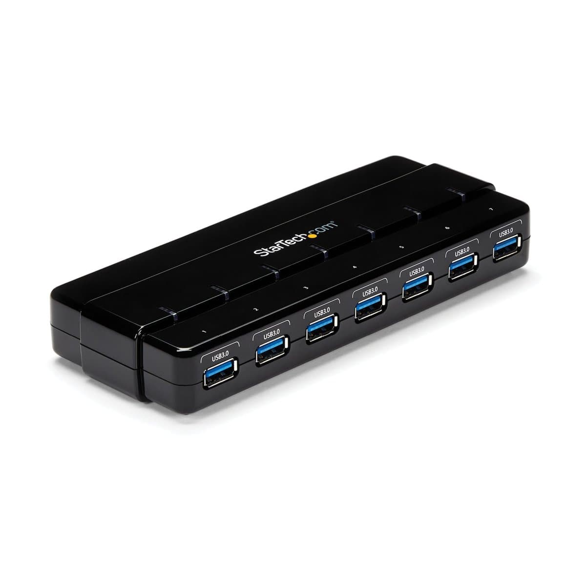 StarTech 7-Port USB 3.0 Hub, Desktop, SuperSpeed 5Gbps, Per-Port OCP