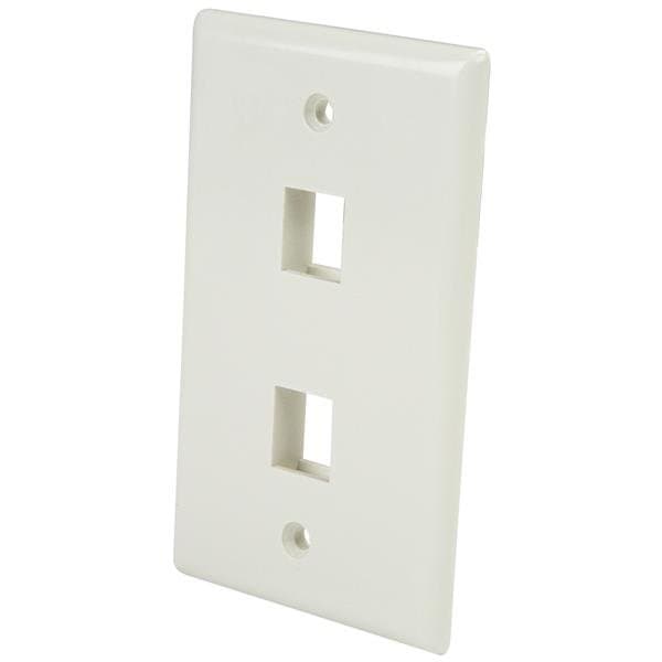 StarTech Dual Outlet RJ45 Universal, Wall Plate, 2-Port, White