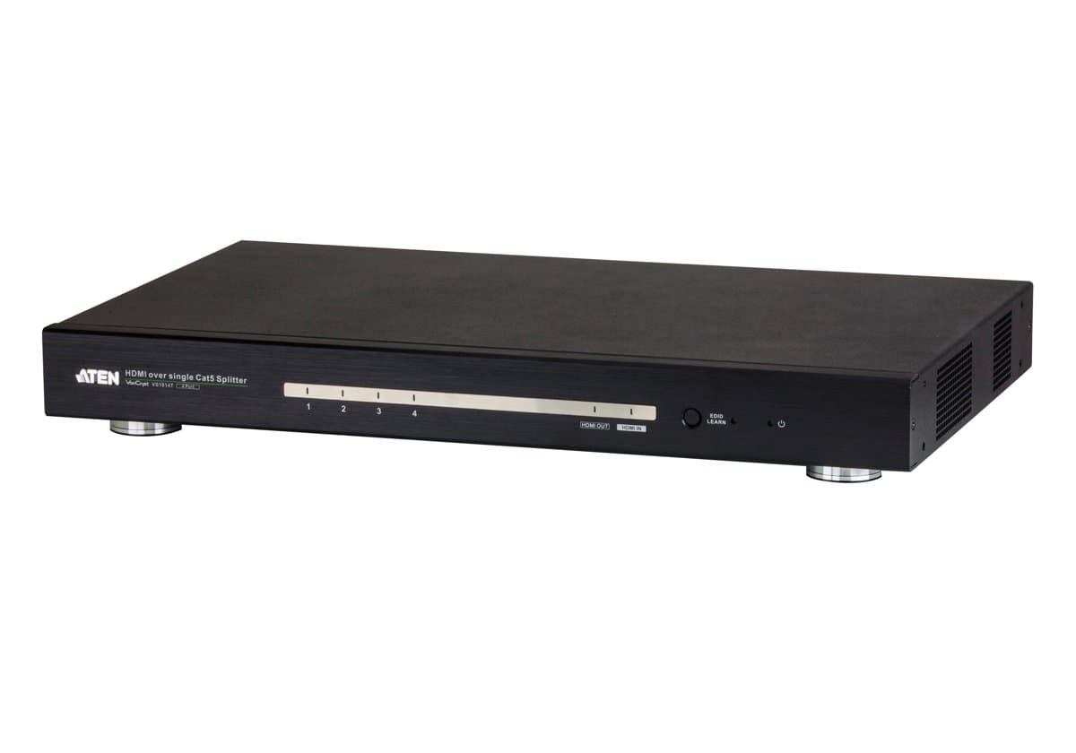 ATEN VS1814T 4-Port HDMI HDBaseT Splitter, Up to 4K, 100m Range, Cat6/6a