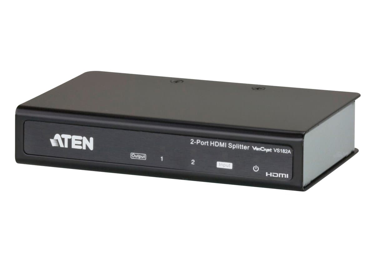 ATEN 2-Port HDMI Splitter, 4096 × 2160 4K, 2× HDMI Output, 5V