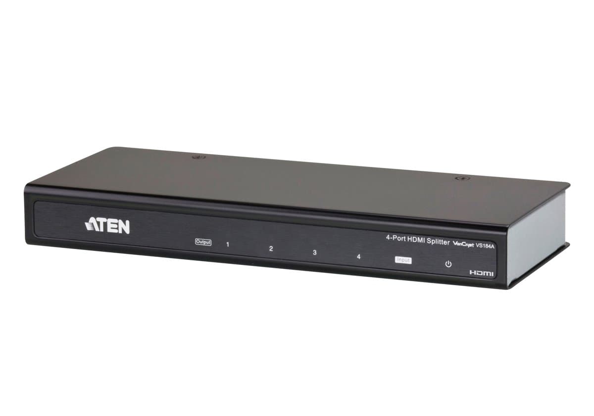 ATEN VS184A, 4-Port HDMI Splitter, 4K 4096×2160, HDCP Compliant, 15m Range