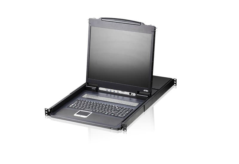 ATEN CL1308N, 8-Port LCD KVM Switch, 19in Display, 1280x1024, 1U Rack