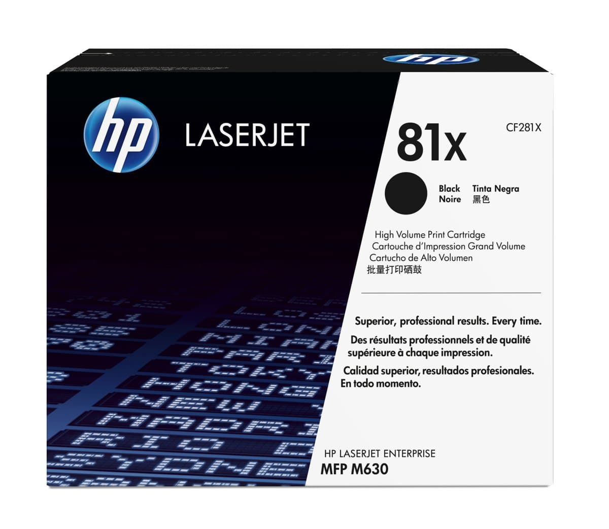 HP 81X High Yield Black LaserJet Toner Cartridge, 25000 Pages