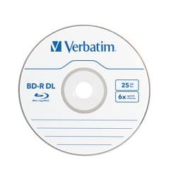 Verbatim BD-R DL Recordable, 50GB, 6X Write, 25 Pack, HardCoat