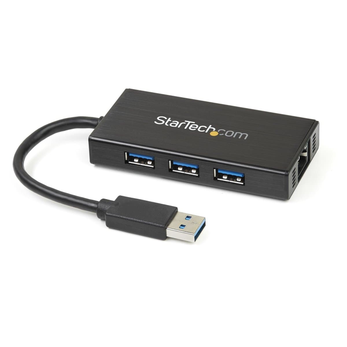 StarTech ST3300GU3B, Portable USB Hub, 3 USB Ports + GbE, 5 Gbps