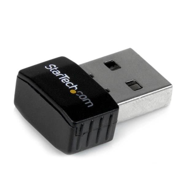 StarTech Mini USB Wi-Fi 4 Adapter, 802.11n 2T2R, 300 Mbps, 2.4 GHz, RTL8192EU, Black
