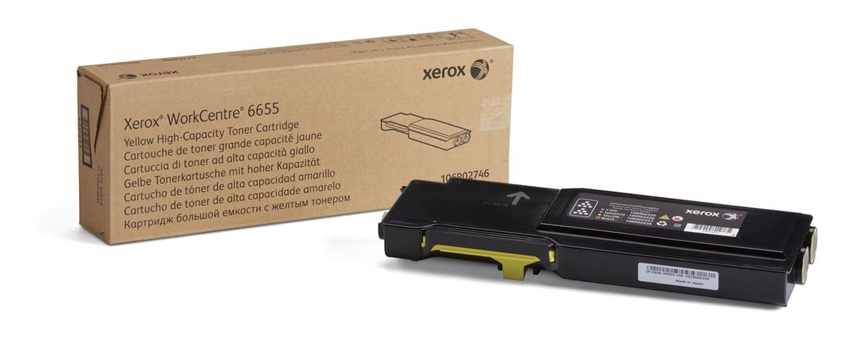 Xerox Yellow High Capacity Toner Cartridge WorkCentre 6655, 7500 Pages