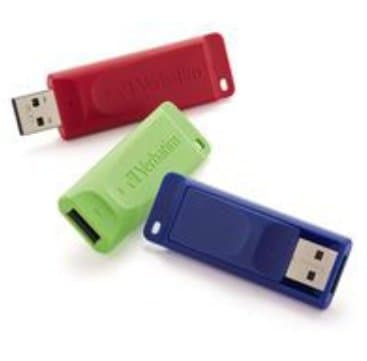 Verbatim Store 'n' Go USB Flash Drive, 8GB, USB 2.0, Capless, 3-Pack