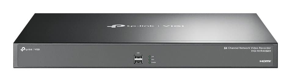 TP-Link VIGI 64-Channel NVR, 4K, 64 TB Storage, Dual Gigabit Ethernet