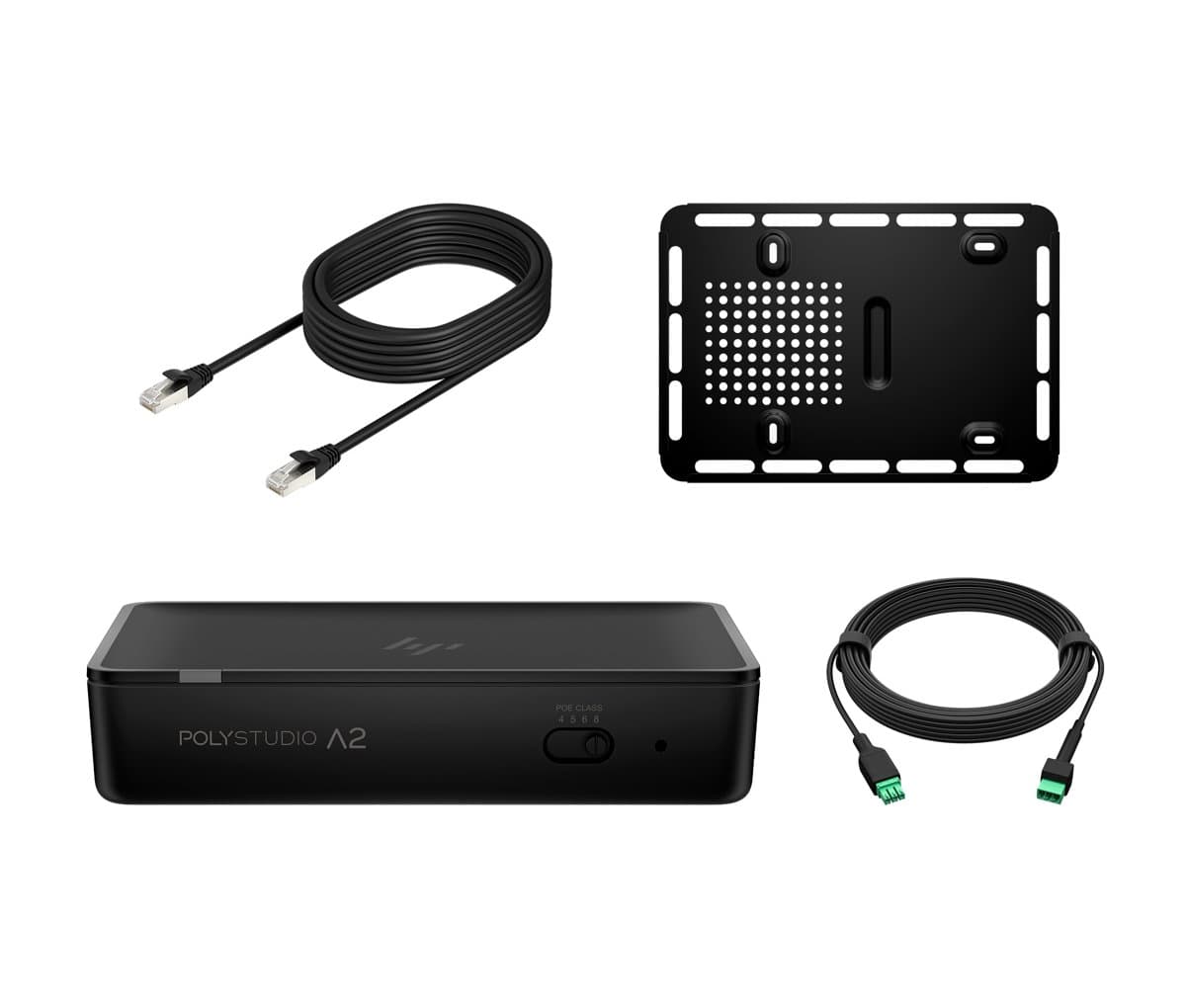 HP Poly Studio A2 Conference Audio Bridge, 56V DC, 147×103×24 mm, Black