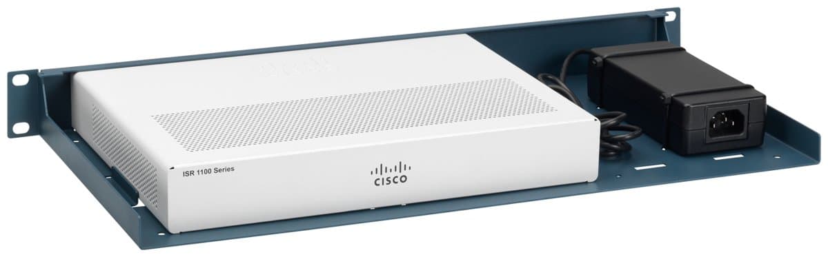 Rackmount.IT RM-CI-T20 Mounting Bracket, Cisco ISR 1160, 19" Rack, Blue, 1.31 kg