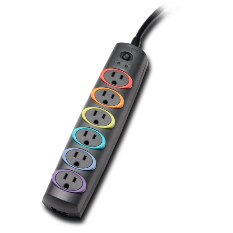 Kensington SmartSockets Basic Surge Protector, 6 AC Outlets, 670J, 1.8m Cable