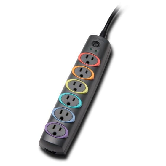 Kensington SmartSockets Standard Surge Protector, 945J, 6 Outlets, 7ft