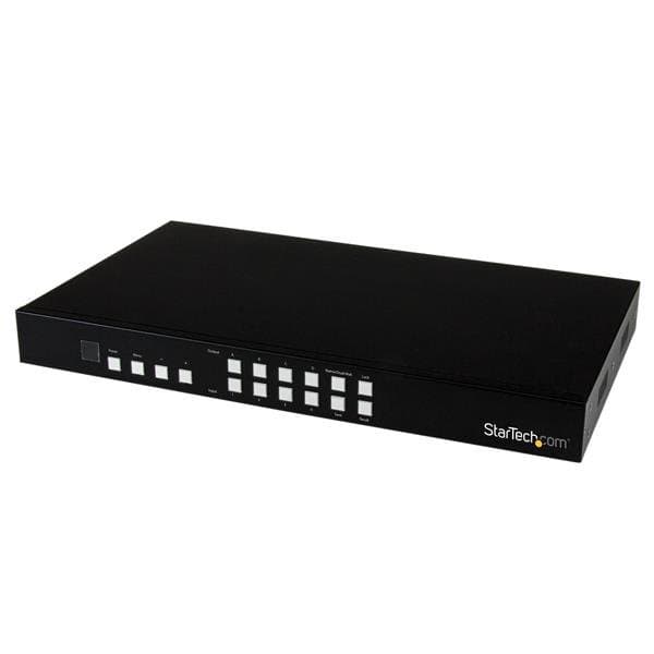 StarTech 4x4 HDMI Matrix Switcher, 1920x1200, Picture-and-Picture, Black