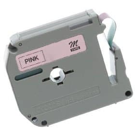 Brother ME21, 3/8 inch Black On Pink Tape, 26.2 ft, M-Type