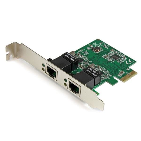 StarTech Dual Port Gigabit PCIe Network Card, 2000 Mbps, 10/100/1000, RJ45
