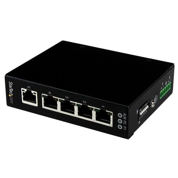 StarTech 5-Port Industrial Gigabit Switch, Unmanaged, 2 Gbps, DIN Rail