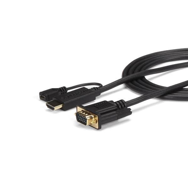 StarTech 10ft HDMI to VGA Converter Cable, 1920×1200, Active, Micro USB