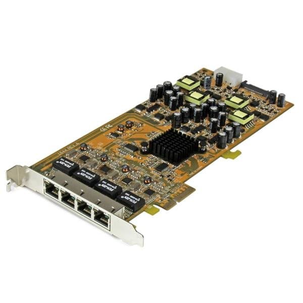 StarTech 4-Port Gigabit Power over Ethernet PCIe Card, 2 Gbps, 25.5W Per Port