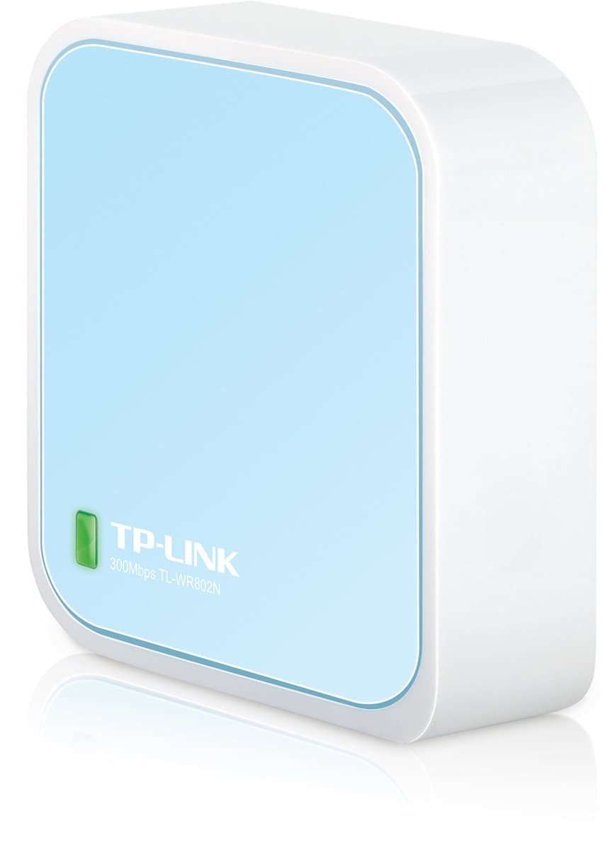 TP-Link TL-WR802N Pocket Router, Wi-Fi 4 (802.11n), 2.4 GHz, 300 Mbps
