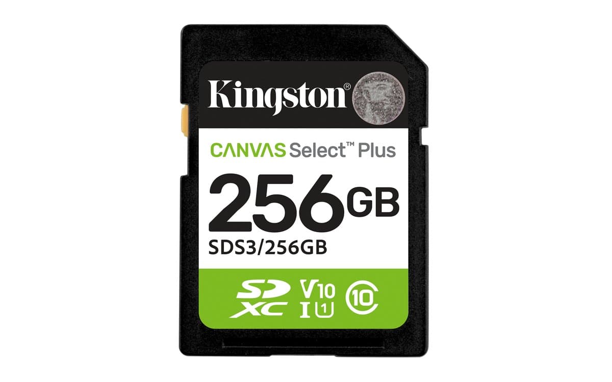 Kingston Canvas Select Plus Gen3, 256GB SDXC, UHS-I, 150MB/s