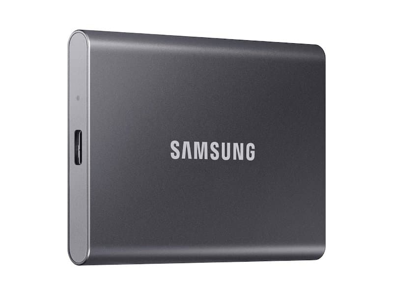 Samsung T7 Portable SSD, 1TB, USB 3.2 Gen 2, 1050/1000 MB/s, Password Protected