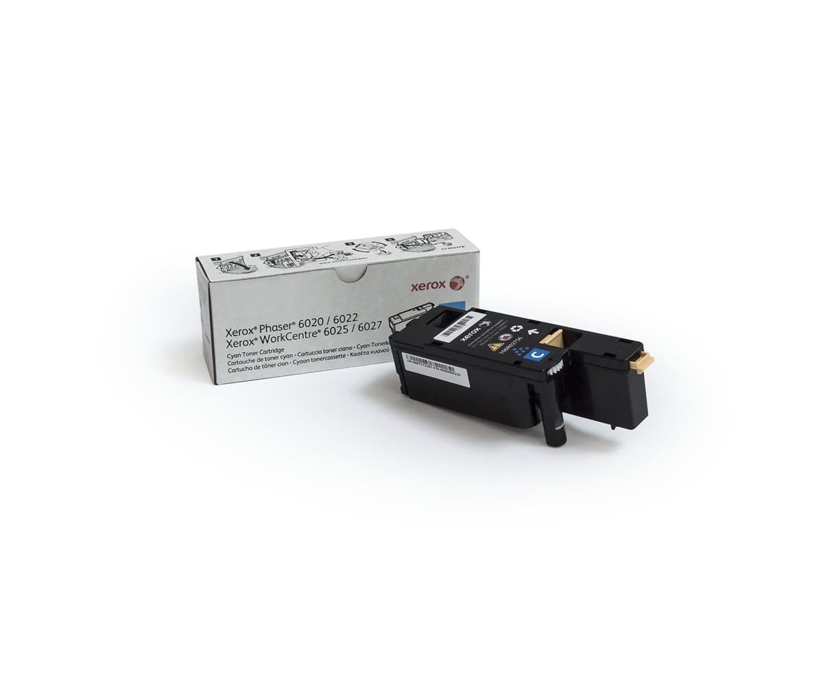 Xerox Cyan Standard Toner Cartridge, 1000-page Yield, Phaser 6020/6022, WorkCentre 6025/6027
