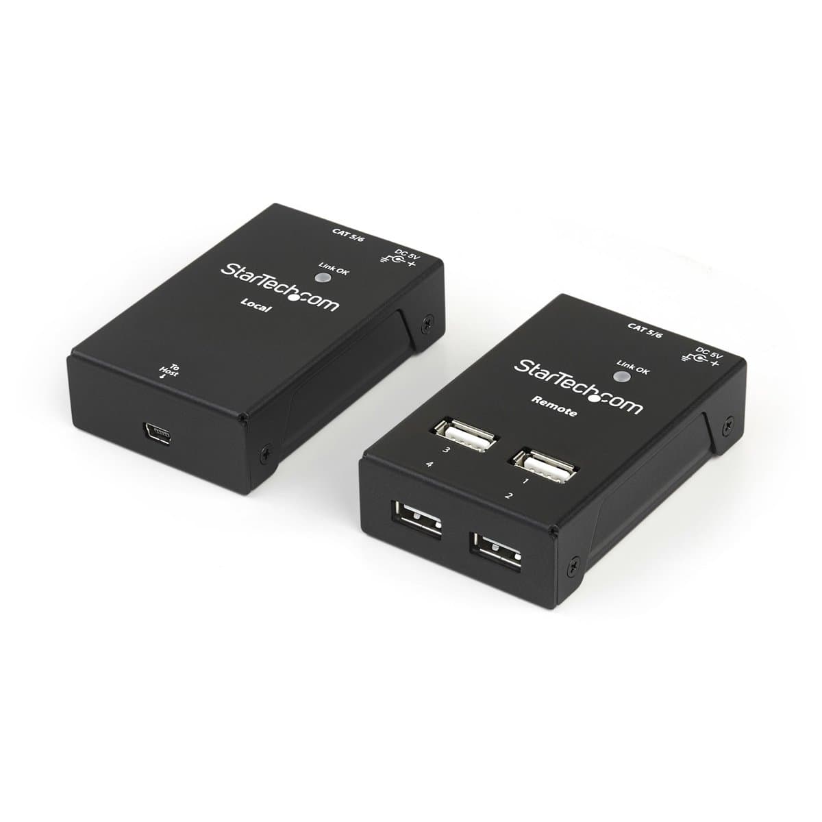 StarTech 4-Port USB 2.0 Extender, 130ft Over Cat5/Cat6, 10W Max