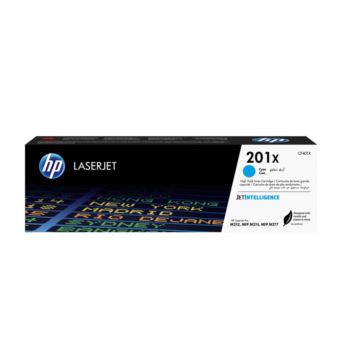 HP 201X Cyan LaserJet Toner Cartridge, High Yield, 2300 pages, Original