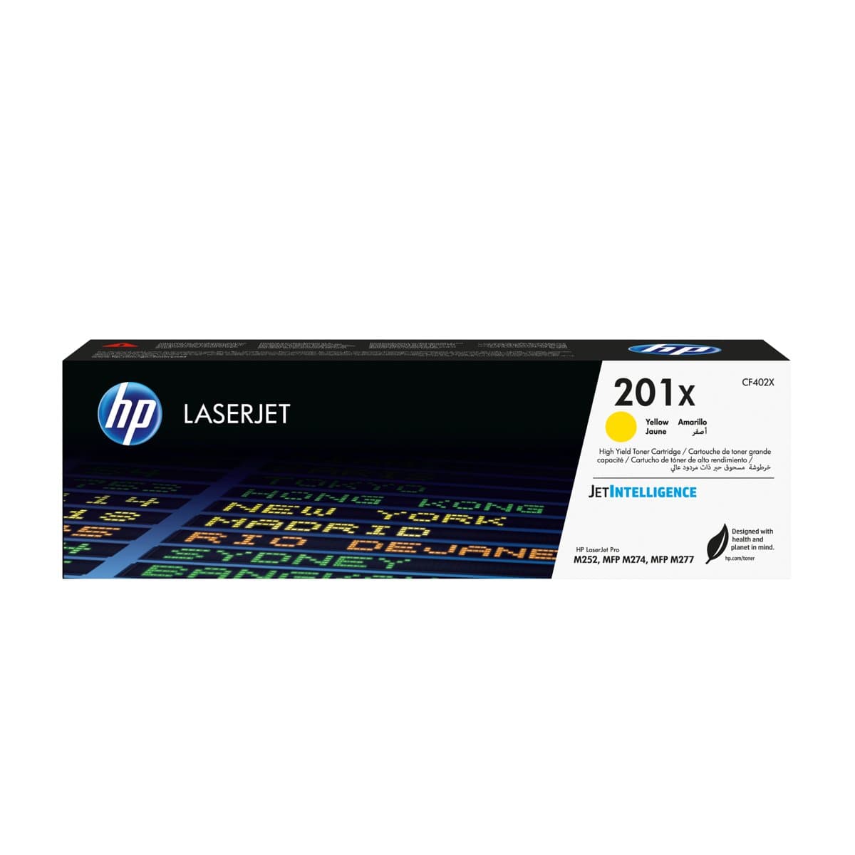 HP 201X LaserJet Toner Cartridge, High Yield, Yellow, Original, 2300 Pages