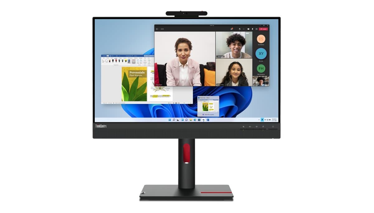 Lenovo ThinkCentre TIO 24 Gen5, 23.8" Full HD IPS Tiny-in-One Monitor, HDMI, Webcam
