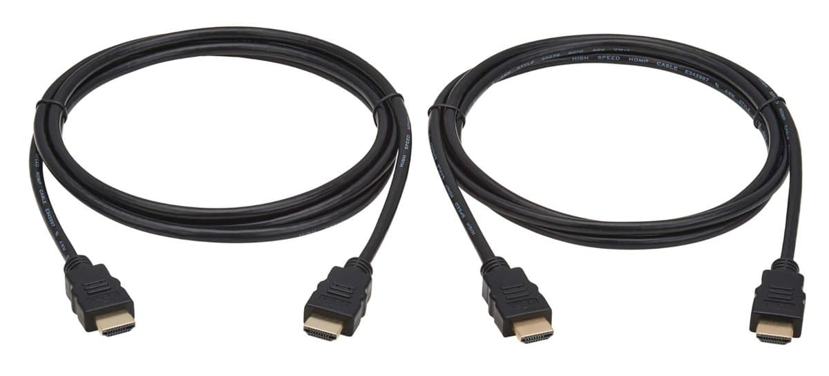 Eaton High-Speed 4K HDMI Cables, 4:4:4, 6 ft, 2-Pack, Black