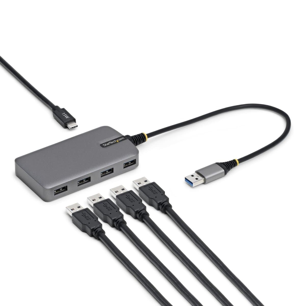StarTech 4-Port USB-A Hub, USB 3.2 Gen 1, 5Gbps, Bus Powered, 30cm Cable