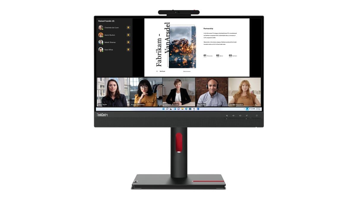 Lenovo ThinkCentre TIO-22 Gen5 Monitor, 21.5" FHD, 1920×1080, 6ms, LED