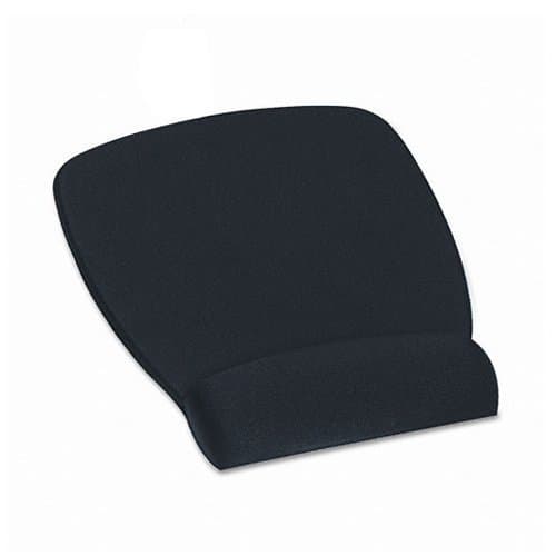 3M MW209MB Foam Mouse Pad with Wrist Rest, 6.8 × 8.6 in, Black, Antimicrobial