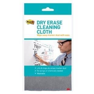 3M Defcloth Dry Erase Cleaning Cloth, 132 × 206mm, Machine Washable, Grey
