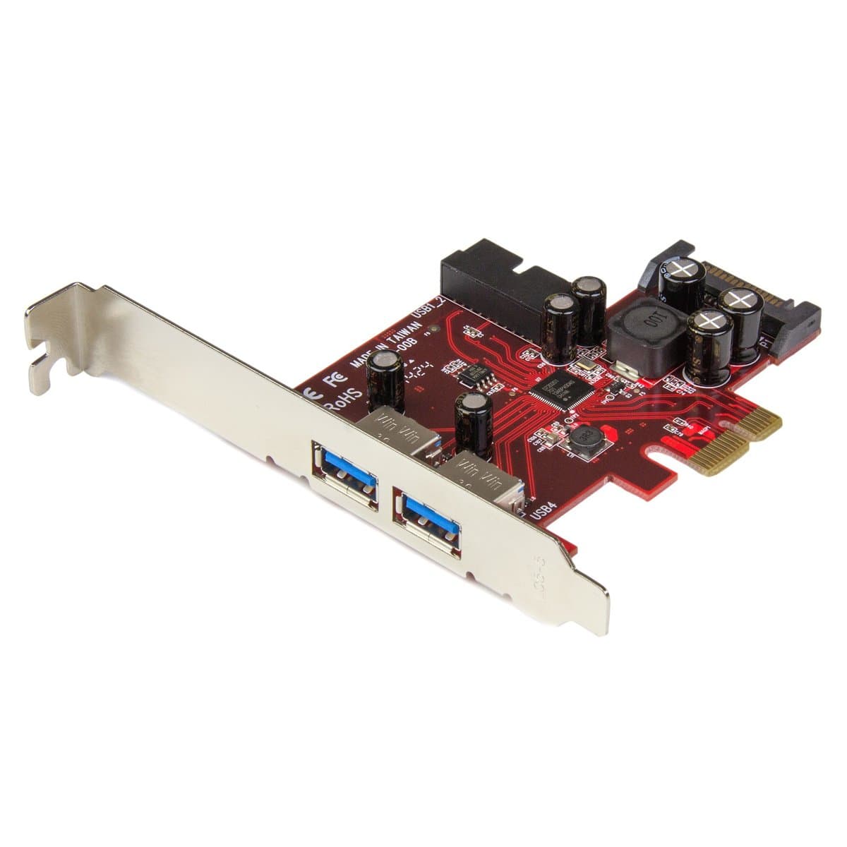 StarTech 4-Port USB 3.0 PCI Express Card, 5 Gbit/s, UASP Support, 2 External/2 Internal