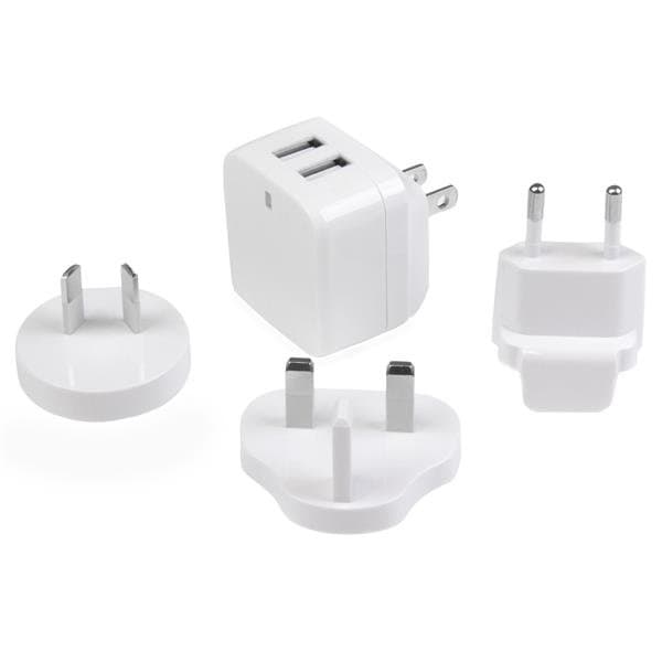 StarTech Dual-Port USB Wall Charger, Universal Travel, 17W, 5V