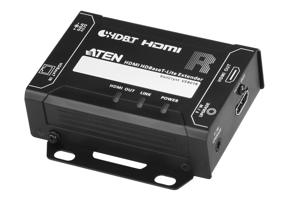 ATEN VE801R HDMI Receiver, 4K 3840×2160, HDBaseT-Lite, 70m, Cat5e/6/6a