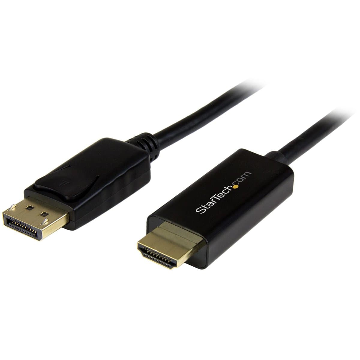 StarTech 6.6 ft DisplayPort to HDMI Cable, 4K 30 Hz, Passive, DP 1.2, Latching