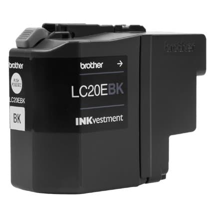 Brother LC20EBK Black Ink Cartridge, Extra High Yield, 2400 Pages