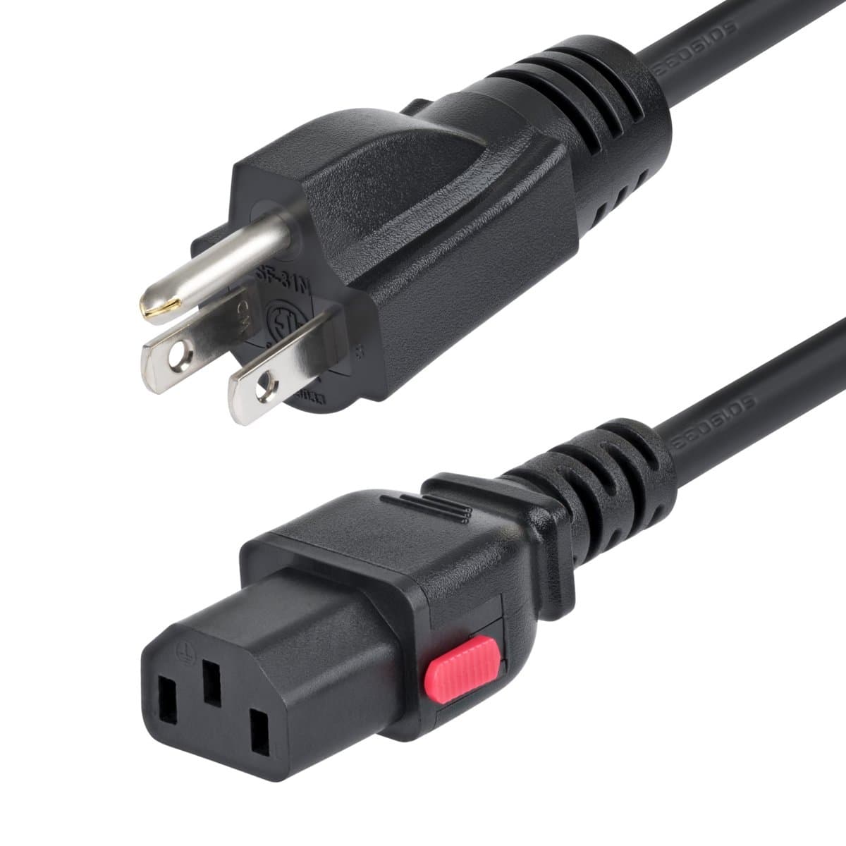 StarTech 15ft Power Cord, NEMA 5-15P to Locking C13, 125V, 10A